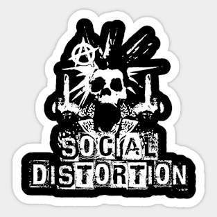 social skeleton punk Sticker